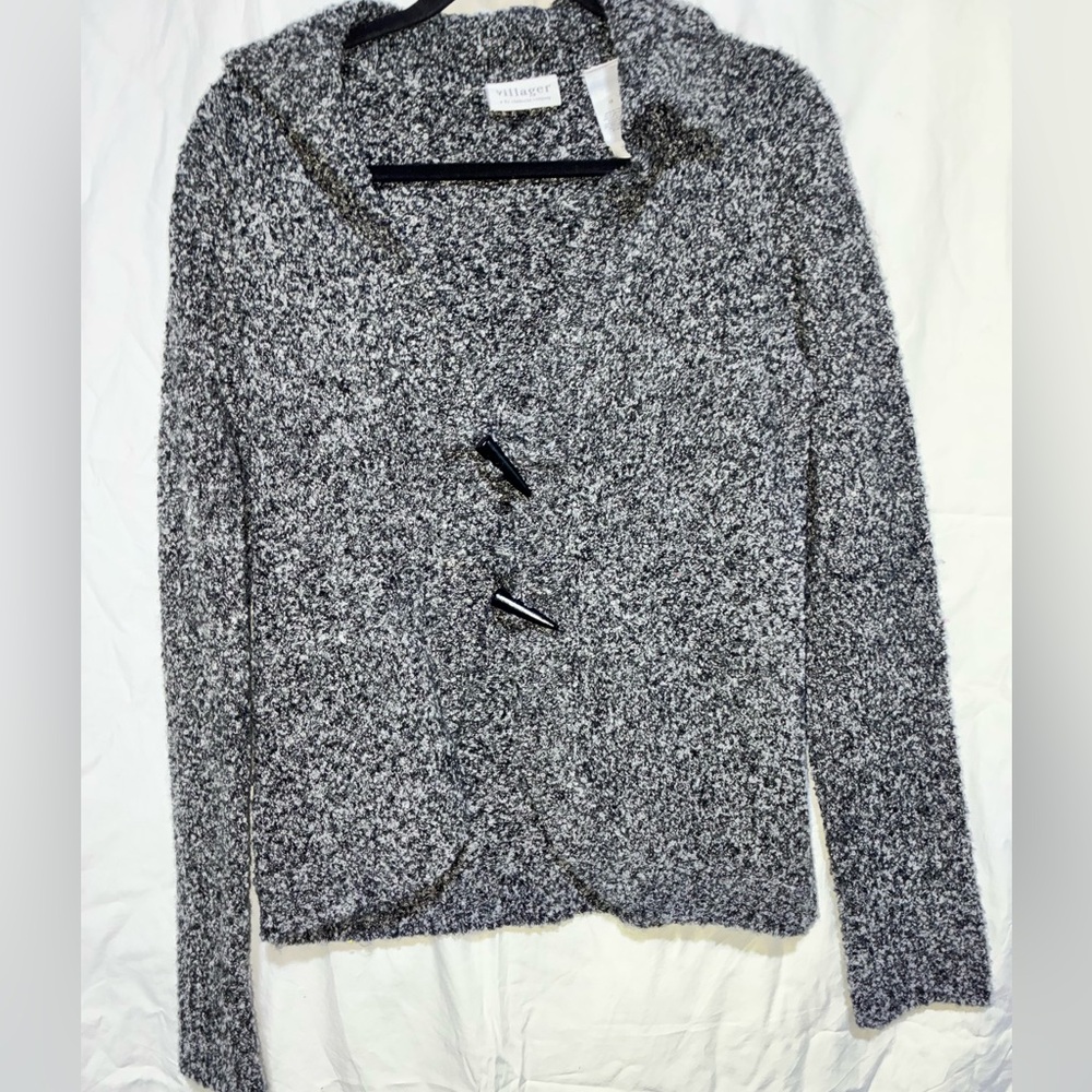 Liz Claiborne Gray Textured Women's Cardigan